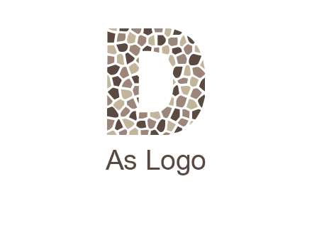 mosaic letter D logo