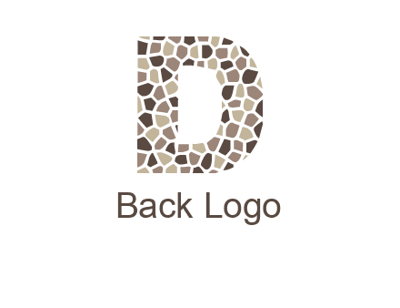 mosaic letter D logo