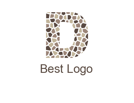 mosaic letter D logo