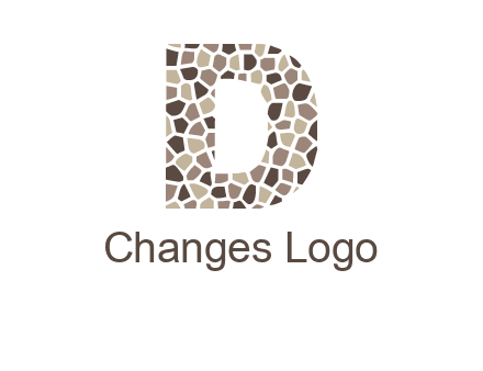 mosaic letter D logo