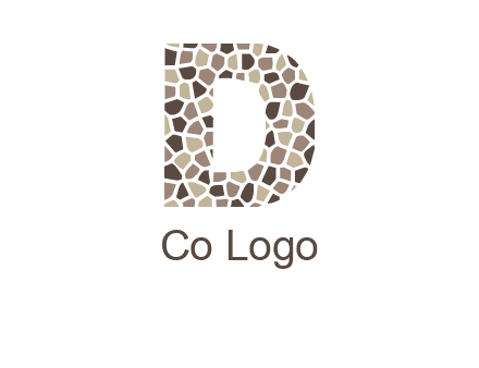 mosaic letter D logo