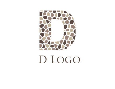 mosaic letter D logo