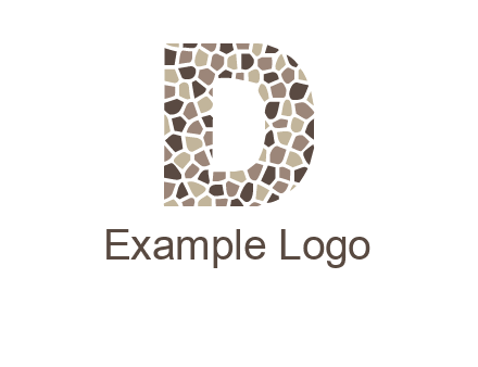 mosaic letter D logo
