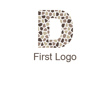 mosaic letter D logo