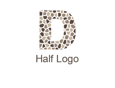 mosaic letter D logo