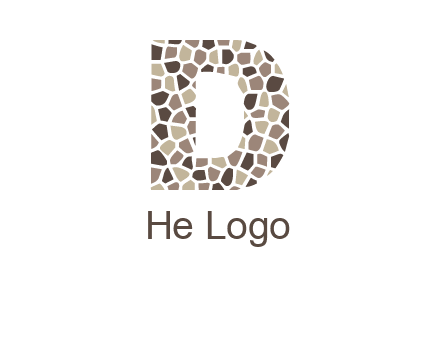 mosaic letter D logo