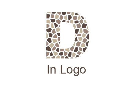 mosaic letter D logo