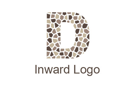 mosaic letter D logo