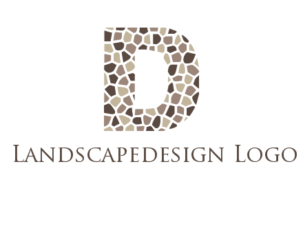 mosaic letter D logo