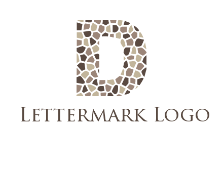 mosaic letter D logo