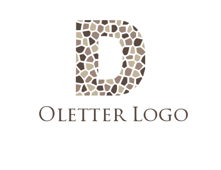 mosaic letter D logo