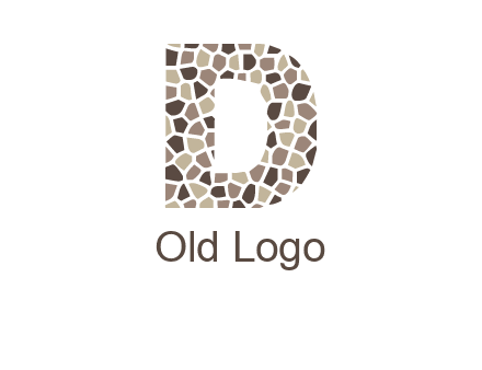 mosaic letter D logo