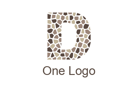 mosaic letter D logo