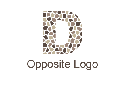 mosaic letter D logo