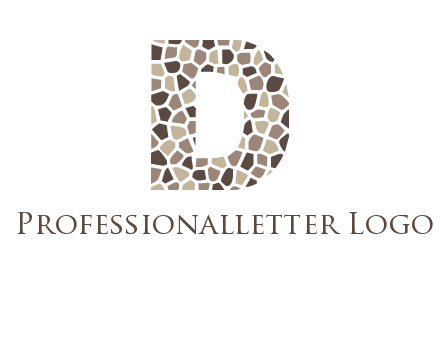 mosaic letter D logo