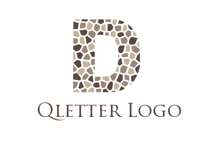 mosaic letter D logo