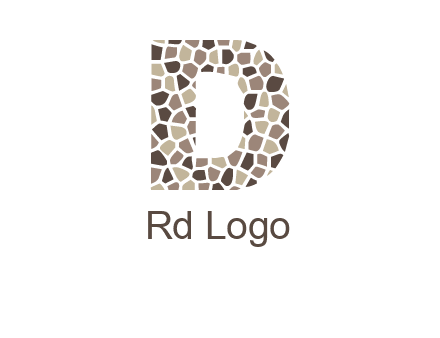 mosaic letter D logo
