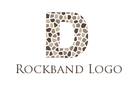 mosaic letter D logo