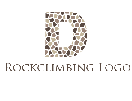 mosaic letter D logo