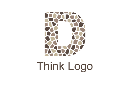 mosaic letter D logo