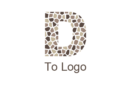 mosaic letter D logo