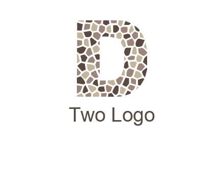 mosaic letter D logo