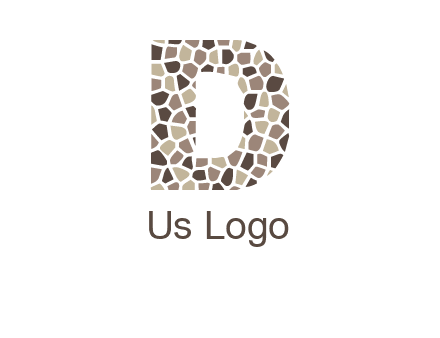 mosaic letter D logo