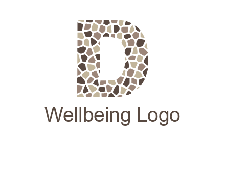 mosaic letter D logo