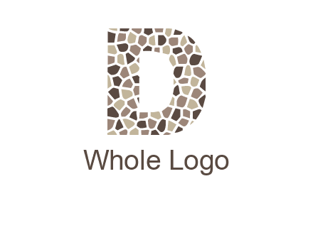 mosaic letter D logo