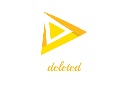 Play button letter D logo