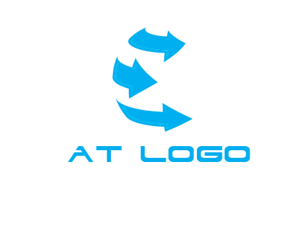 letter e arrows logo
