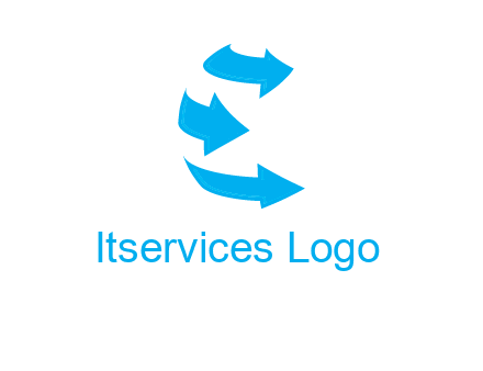 letter e arrows logo