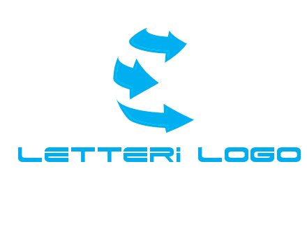 letter e arrows logo
