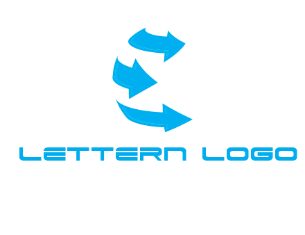 letter e arrows logo