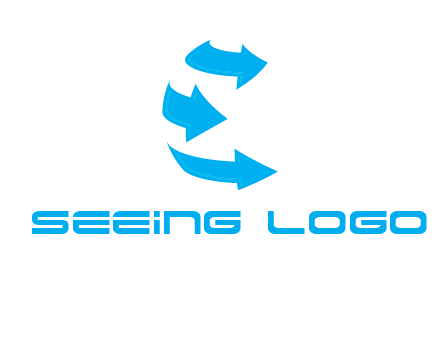 letter e arrows logo