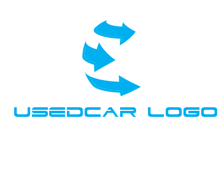 letter e arrows logo
