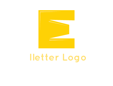 letter E also forming letter M
