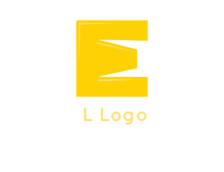 letter E also forming letter M