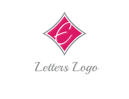 letter e in rhombus logo