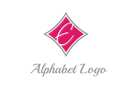 letter e in rhombus logo