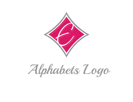 letter e in rhombus logo