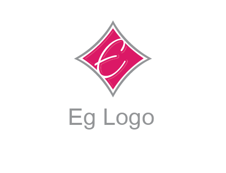letter e in rhombus logo