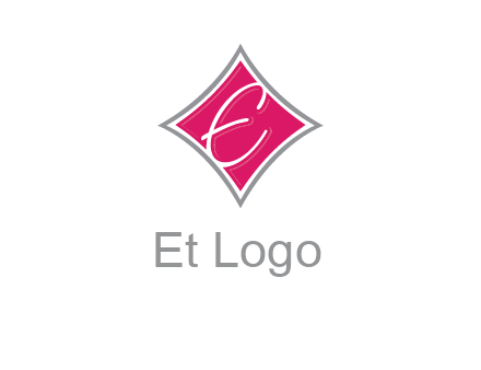 letter e in rhombus logo