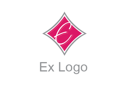 letter e in rhombus logo