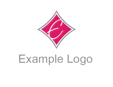 letter e in rhombus logo