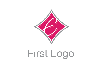 letter e in rhombus logo