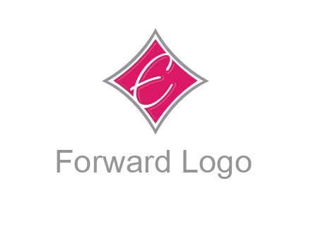 letter e in rhombus logo