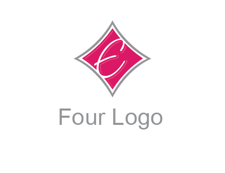 letter e in rhombus logo