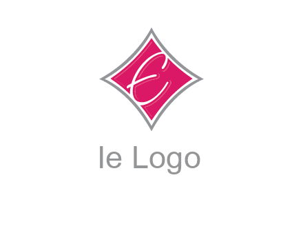letter e in rhombus logo