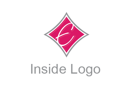 letter e in rhombus logo
